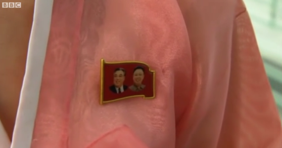 Double Kim badge from BBC