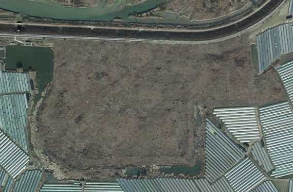 A satellite image of the transmitter site shown on Daum Maps