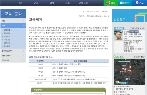 A political biography page from the North Korea Information Portal