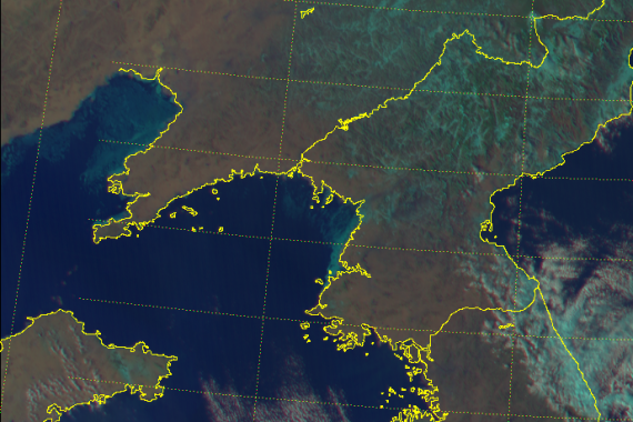 Clear skies over North Korea on Feb. 7th seen in this Himawari-8 image (Photo: JMA)