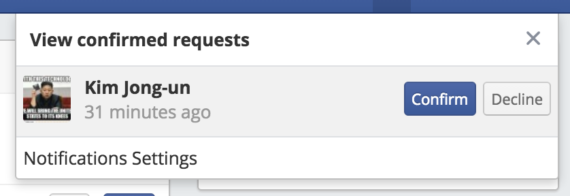 A fake Kim Jong Un account on the Starcon network.